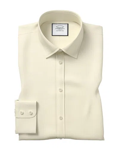 Charles Tyrwhitt Slim Fit Classic Collar Shirt In Yellow