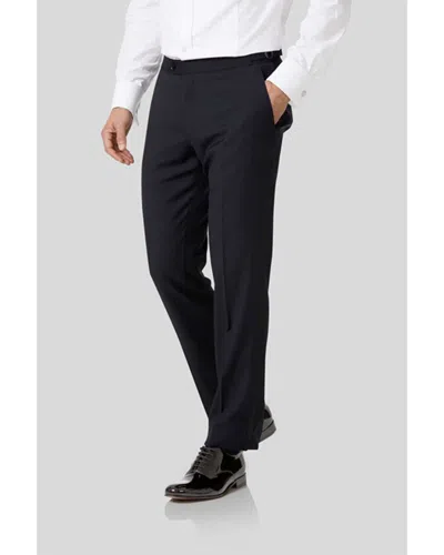 Charles Tyrwhitt Slim Fit Dinner Wool Suit Trouser In Black
