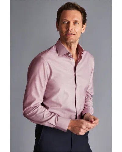 Charles Tyrwhitt Slim Fit Egyptian Twill Bengal Stripe Shirt In Pink