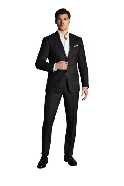 Charles Tyrwhitt Slim Fit End On End Ultimate Performance Suit Jacket In Charcoal Grey