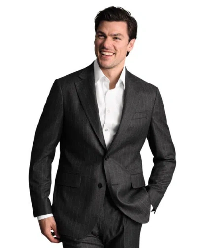 Charles Tyrwhitt Slim Fit Italian Flannel Suit Jacket In Gray