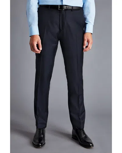 Charles Tyrwhitt Slim Fit Italian Luxury Wool Suit Trouser In Blue
