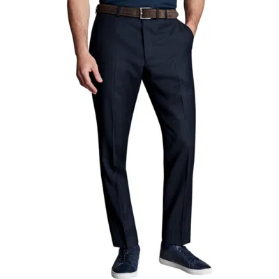 Charles Tyrwhitt Slim Fit Natural Stretch Twill Suit Pants In Navy