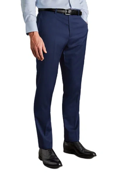 Charles Tyrwhitt Slim Fit Natural Stretch Twill Suit Trouser In Blue
