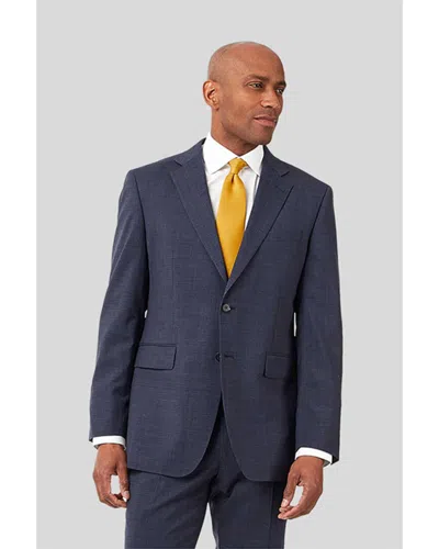 Charles Tyrwhitt Slim Fit Semi Plain Wool Jacket In Blue