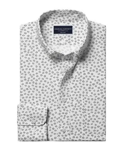 Charles Tyrwhitt Slim Fit Semi-cutaway Collar Shirt In White