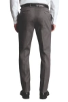 Charles Tyrwhitt Slim Fit Smart Texture Trousers In Charcoal Grey
