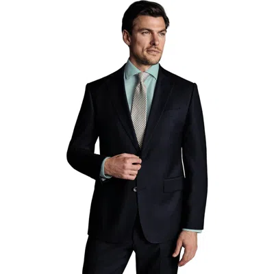Charles Tyrwhitt Slim Fit Twill Natural Stretch Suit Jacket In Navy