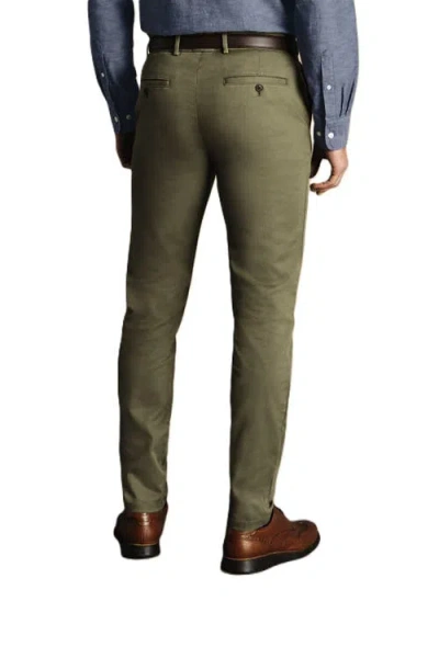 Charles Tyrwhitt Slim Fit Ultimate Non-iron Chino In Olive Green