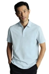 Charles Tyrwhitt Solid Short Sleeve Cotton Tyrwhitt Pique Polo In Ice Blue