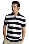 Charles Tyrwhitt Solid Short Sleeve Cotton Tyrwhitt Pique Polo In Navy & White