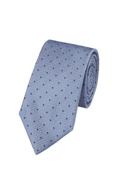 Charles Tyrwhitt Spot Silk Stain Resistant Tie In Blue