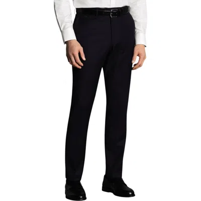 Charles Tyrwhitt Stretch Wool Trousers In Blue