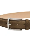 Charles Tyrwhitt Suede Leather Belt In Green