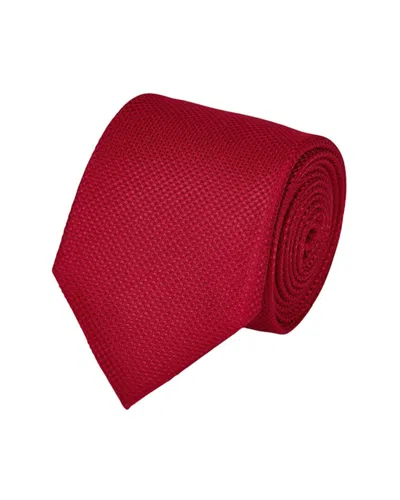 Charles Tyrwhitt Texture Plain Stain Resist Classic Silk Tie In Red