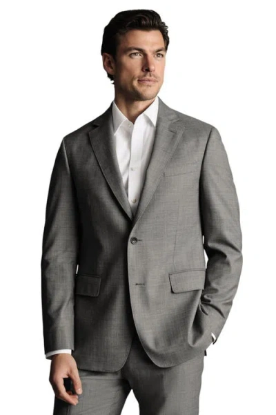 Charles Tyrwhitt Ultimate Performance Sharkskin Suit Jacket In Gray