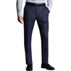 Charles Tyrwhitt Ultimate Performance Sharkskin Suit Trousers In Blue