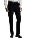 Charles Tyrwhitt Windowpane Slim Fit Pants In Black