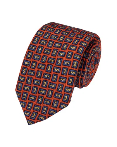 Charles Tyrwhitt Wool Print Italian Luxury Tie In Red
