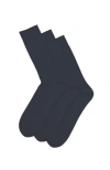 Charles Tyrwhitt Wool Rich 3 Pack Socks In Navy