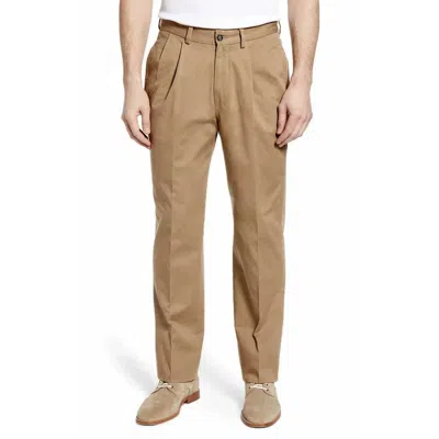 Charleston Khakis Oak Double Reverse Pleat Washed Khaki Pant In British Tan In Brown