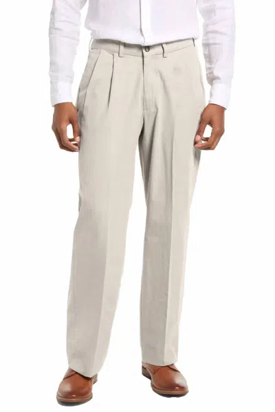 Charleston Khakis Oak Double Reverse Pleat Washed Poplin Pant In Stone In White