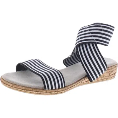 Charleston Shoe Co. Benjamin Womens Open Toe Ankle Wedge Sandals In Multi