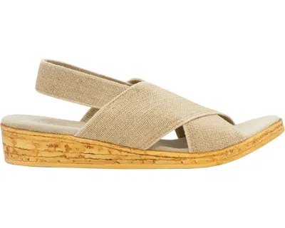 Charleston Shoe Co. Women's Atlantic Sandal In Linen In Green