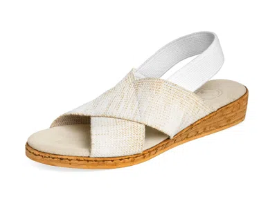 Charleston Shoe Co. Women's Atlantic Sandal Shoes In Gilded White In Neutral