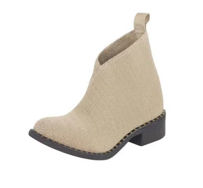 Charleston Shoe Co. Women's Barcelona Herringbone Bootie In Tan In Multi