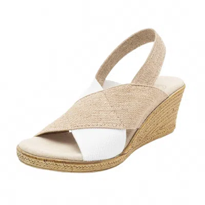 Charleston Shoe Co. Women's Bluffton Sandal In White/linen In Brown