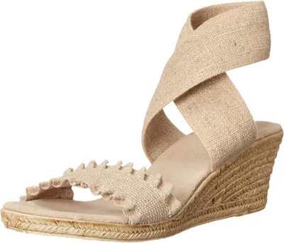 Charleston Shoe Co. Women's Carolina Sandal In Linen Ruffle In Brown