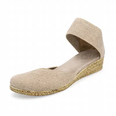 Charleston Shoe Co. Women's Chloe Espadrille Wedge Sandal In Linen In Neutral