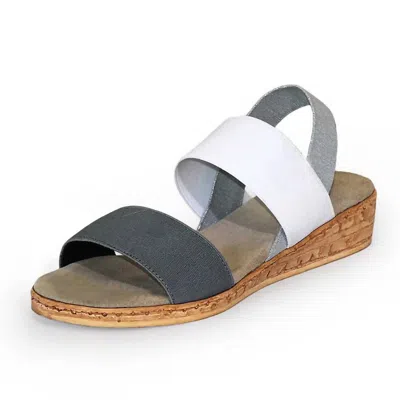 Charleston Shoe Co. Women's Collins Sandal In Gray/white/silver In Multi