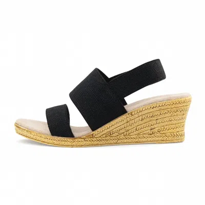 Charleston Shoe Co. Women's Cooper Sling-back Wedge In Blacksoft In Multi