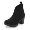 Charleston Shoe Co. Women's Cypress Boots - Wide In Black Herringbone In Multi