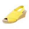 Charleston Shoe Co. Women's Elizabeth Sandals In Lemon In Yellow