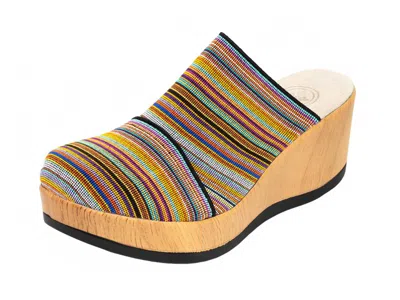 Charleston Shoe Co. Women's Frannie Faux-wood Platform In Multi-color