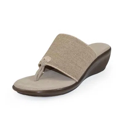 Charleston Shoe Co. Women Hilton Sandal In Natural Linen In Multi