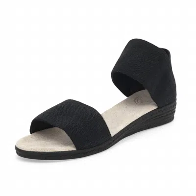 Charleston Shoe Co. Women's Janie Espadrille Flat Sandal In Black