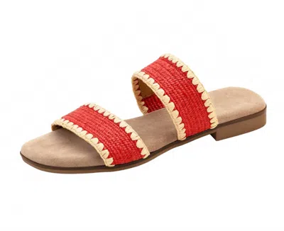Charleston Shoe Co. Women's Majorca Slip On Sandals In Red Jute