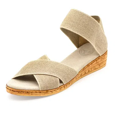 Charleston Shoe Co. Women's Peachtree Espadrille Sandal In Linen In Neutral