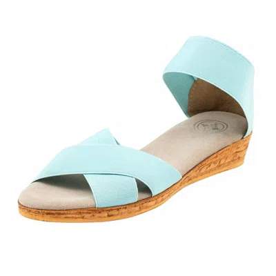 Charleston Shoe Co. Women's Peachtree Flat Sandal In Aqua In Blue