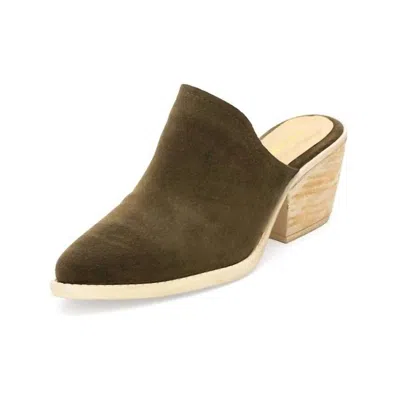 Charleston Shoe Co. Women's Tahoe Block Heel Mule In Olive In Green