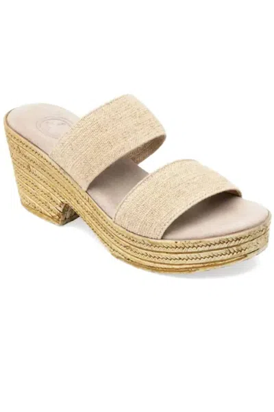 Charleston Shoe Co. Women's Thea Platform Espadrille Sandals In Linen In Multi
