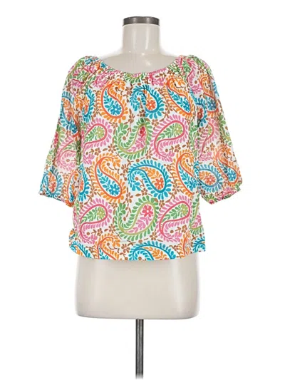 Pre-owned Charlie 3/4 Sleeve Blouse In Pink
