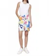 Charlie B Printed Stretch Skort In Abstract In Multi