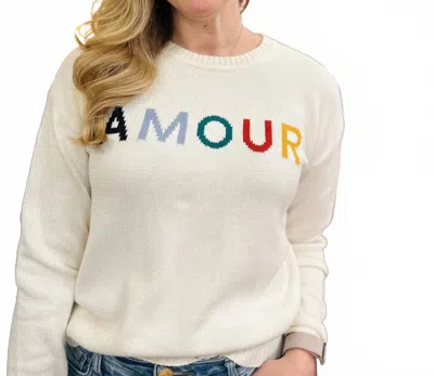 Charlie B Amour Round Neck Sweater In White