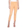 Charlie B Asymmetrical Hem Pants In Melon In Orange