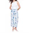 Charlie B Printed Cropped Pant In Celestial In Blue